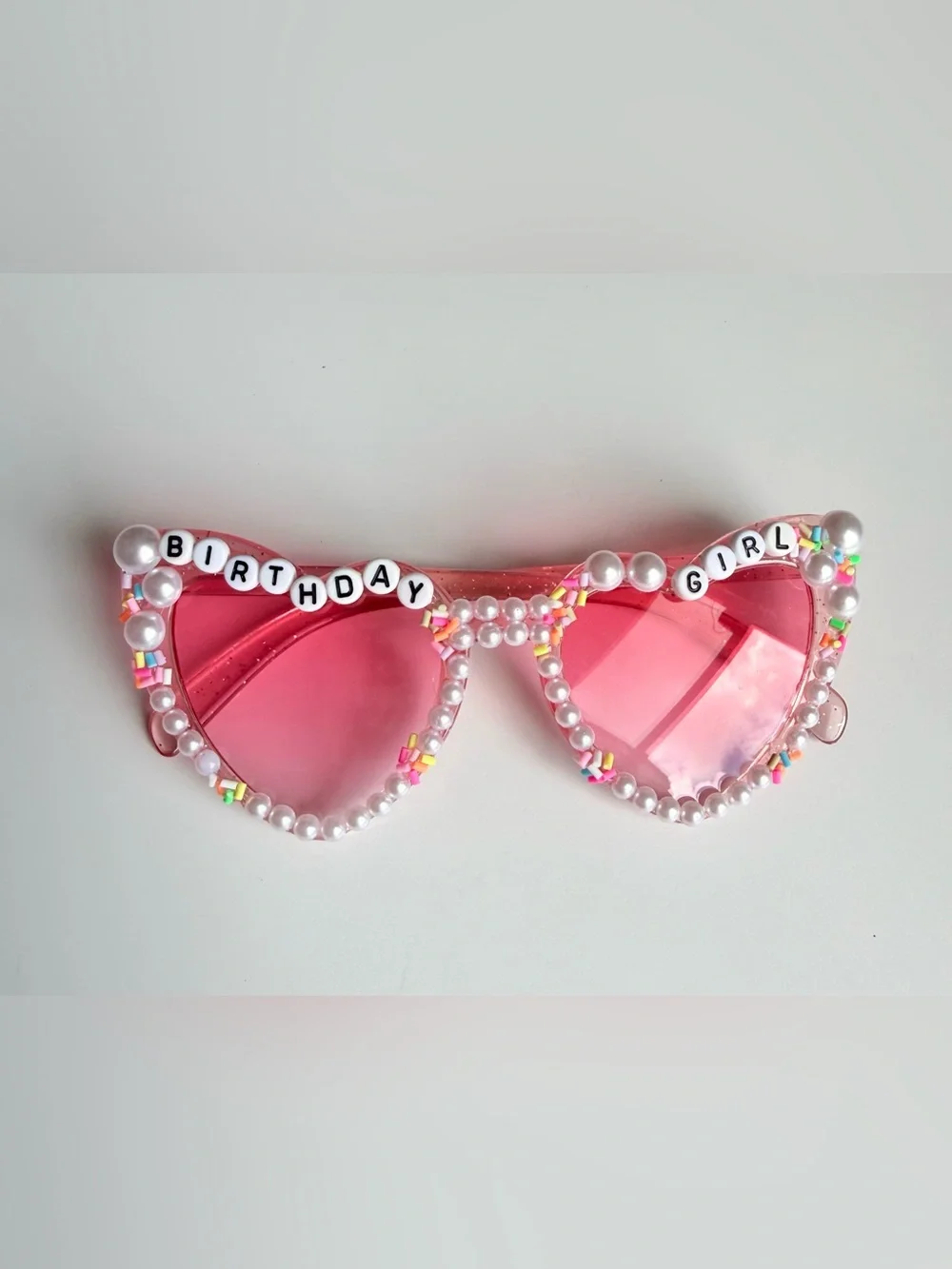 3 PCS Birthday Girl Set. Sash, Tiara & Heart Shaped Glasses.
